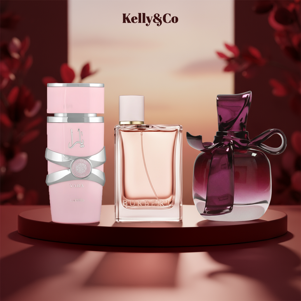 Yara Pink 50 ml + Burberry Her 30 ml + Nina Ricci 30 ml