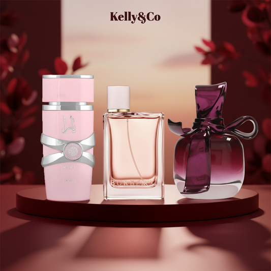 Yara Pink 50 ml + Burberry Her 30 ml + Nina Ricci 30 ml