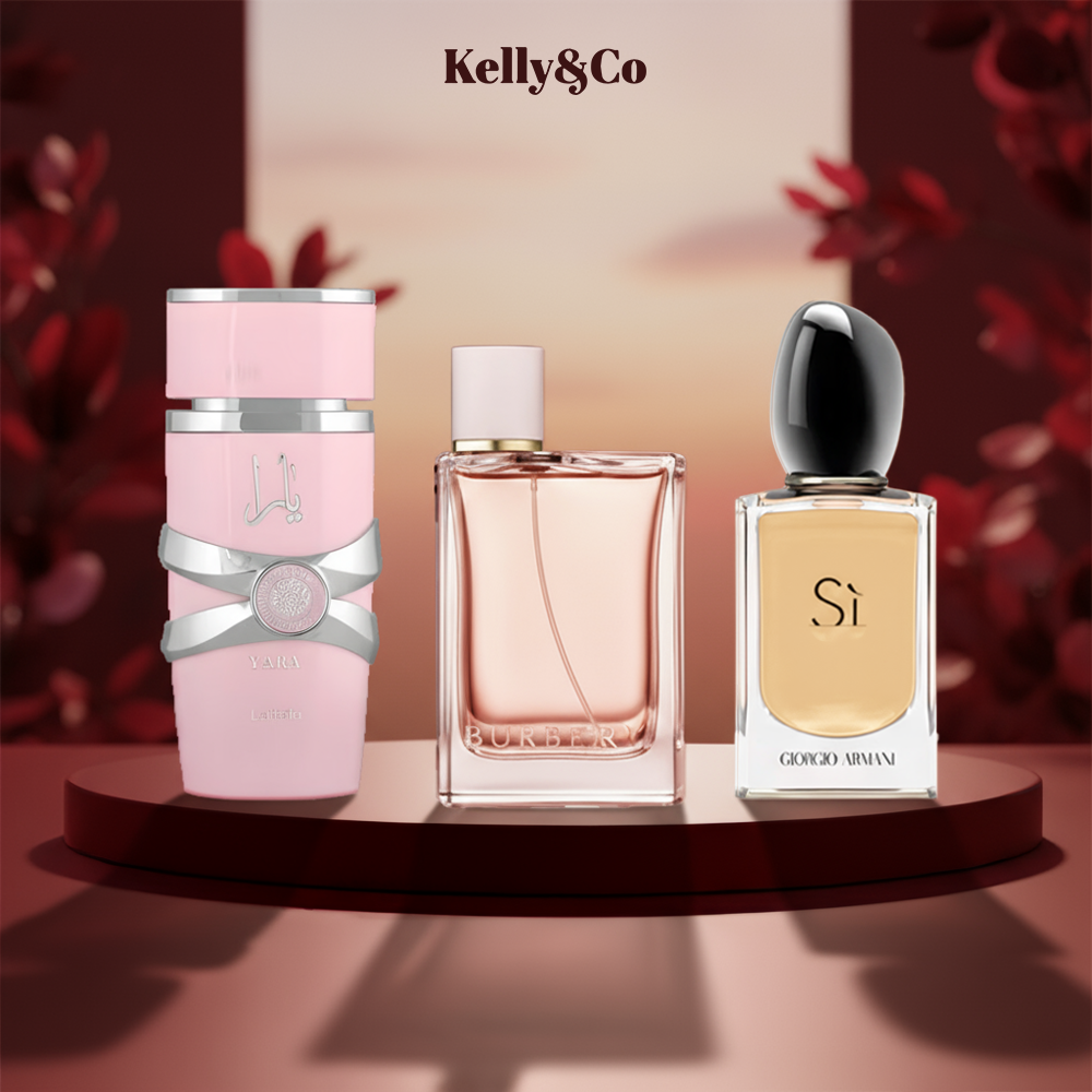 Si Gold 30 ml + Burberry Her 30 ml + Yara Pink 50 ml