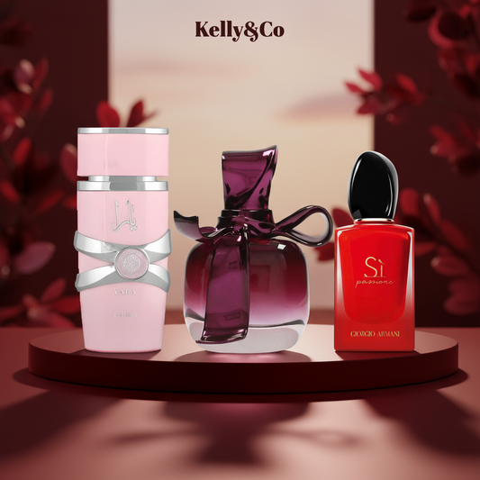 Si Red 30 ml + Nina Ricci 30 ml + Yara Pink 50 ml