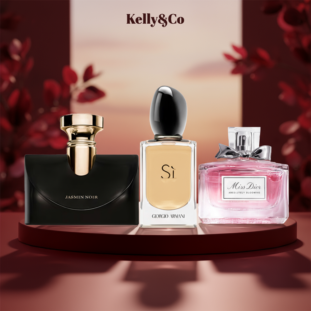 Bvlgari 30 ml + Miss Dior Absolutely Blooming 30 ml + Si Gold 30 ml